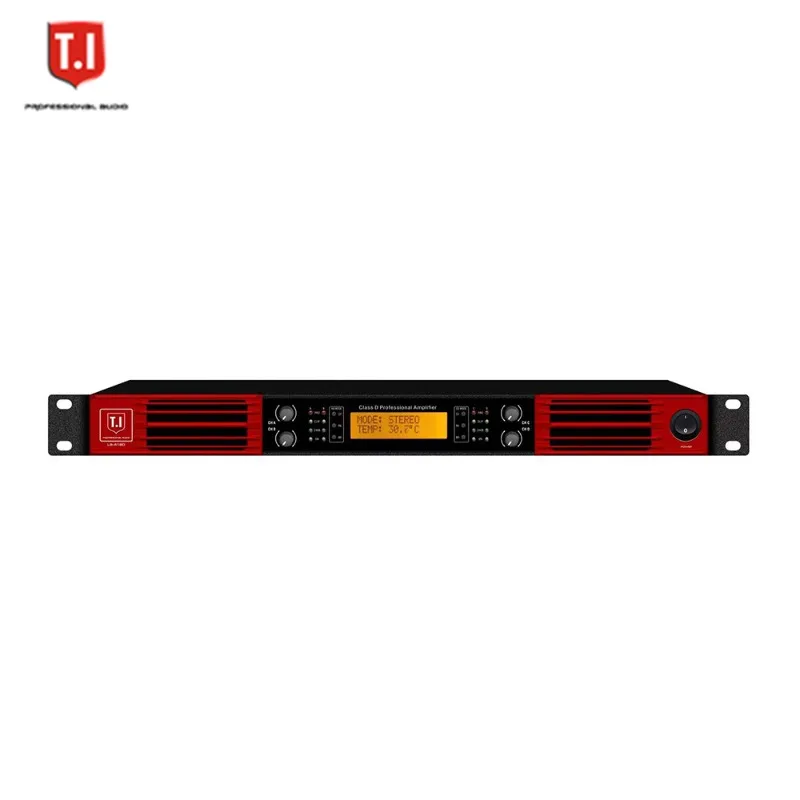 1600W High-Power 1U Digital Power Amplifier, Rack-Mount Pro Audio Equipment for Concert and Live Stage Sound Systems
