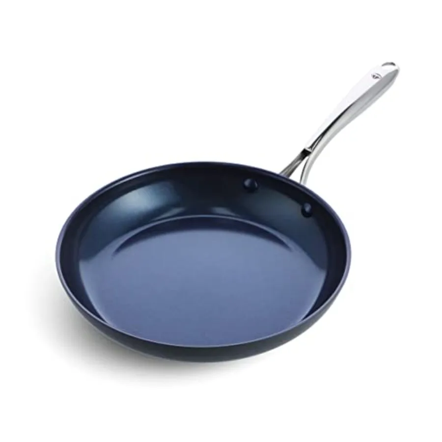 

Cookware Hard Anodized Ceramic Nonstick, 10" Frying Pan Skillet, PFAS-Free, Dishwasher Safe, Oven Safe, Grey