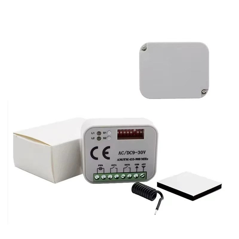Access Control Receiver Controller AC/DC 9V-30V 2CH 300MHz to 868MHz 433MHz Garage Door Opener / Gate Remote Control Receiver