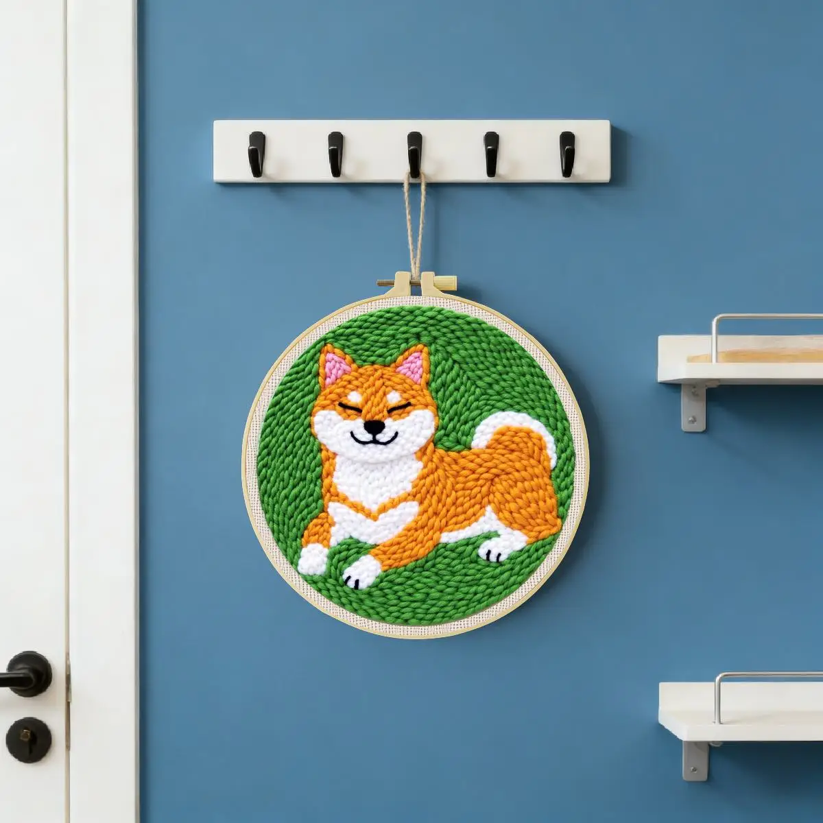 20X20CM/7,87 Zoll Tier - Hund Stanznadel-Stickset, Stickerei, gestrickte Stickerei, DIY handgemachtes Geschenk, Nähkunst – Detail 1
