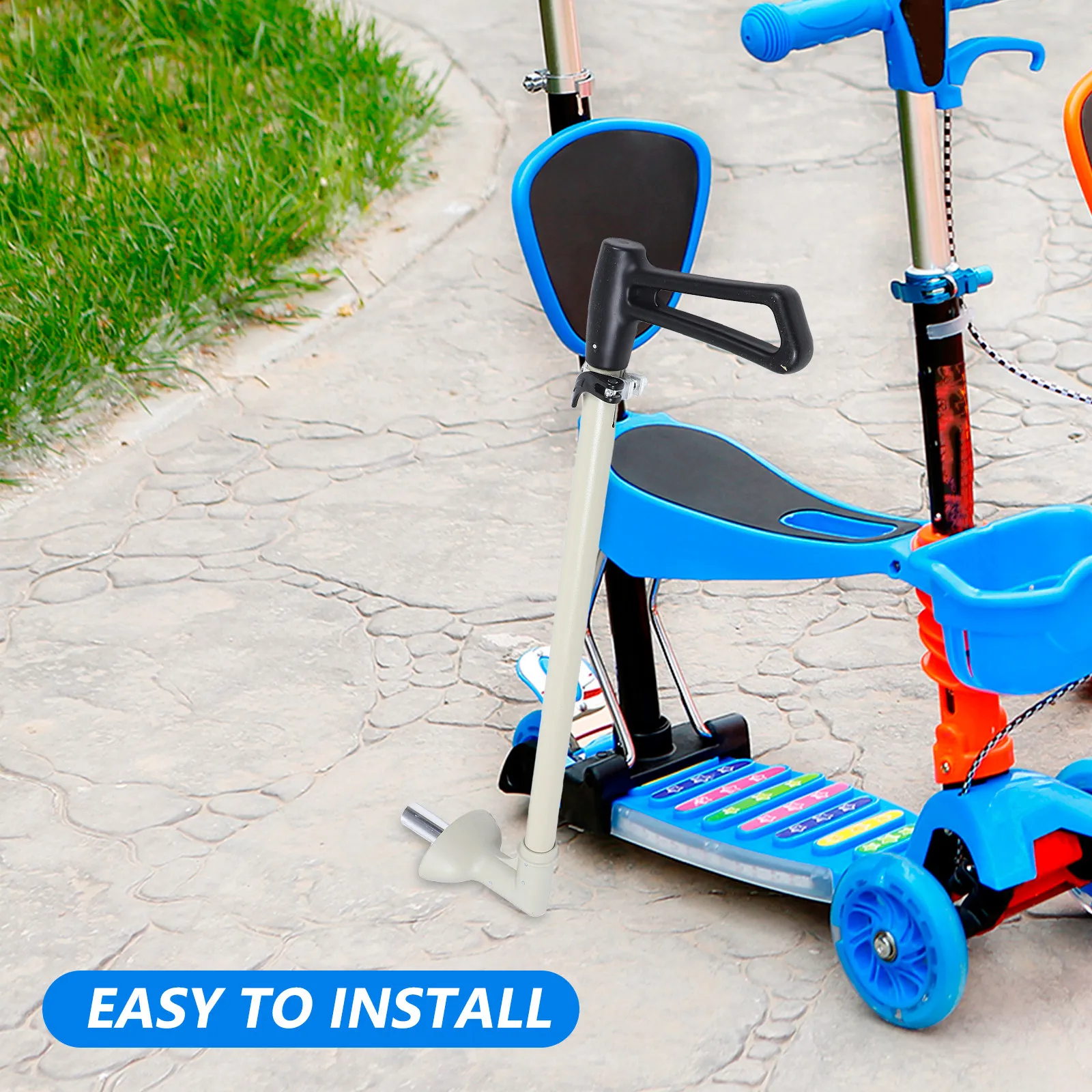 

Folding Scooter Push Rod Universal Handlebar Extension For Wagon Stroller Cart Ride-On Outdoor Travel Portable Part