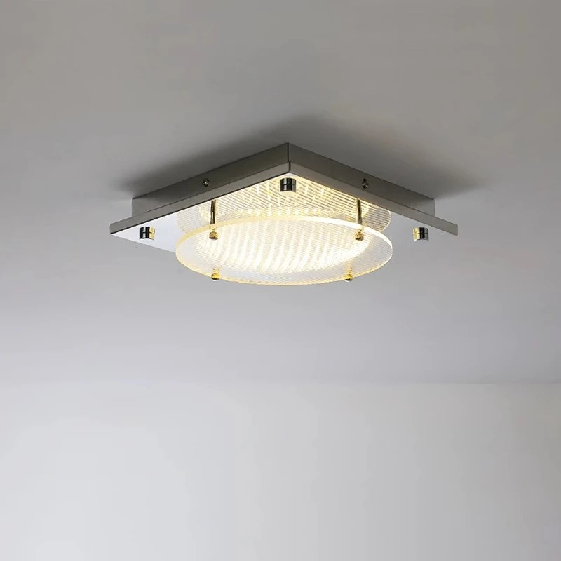 Modern Minimalist Retro LED Square Ceiling Lights Acrylic Eye Protection Study Balcony Living Dining Room Study Cafe Luminaires