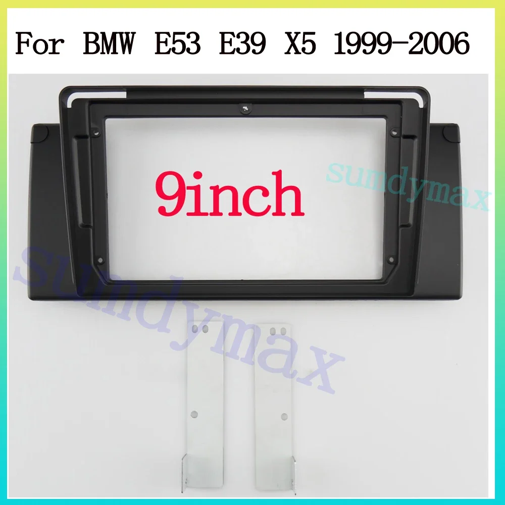 Car Radio Frame Fascia 9 inch Adapter For BMW M5 E39 E53 X5 1999-2001 2002 2003 2004 2005 2006 Android Dashboard Panel Trim Kit