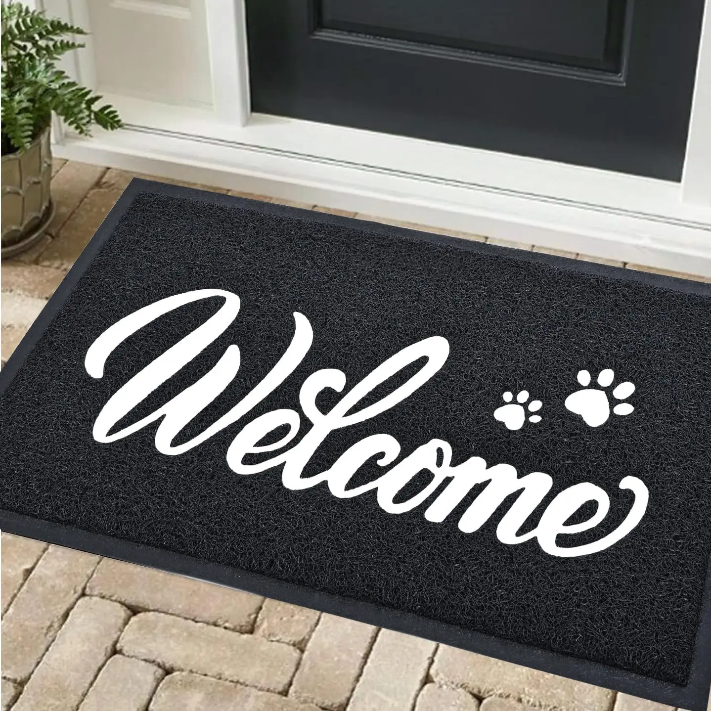 

45*75cm 60*90cm Dust-Proof and Water-Proof Claw Print Welcome Mats Non-Silp Easy Clean Washable Entrance Door Mats PVC Material