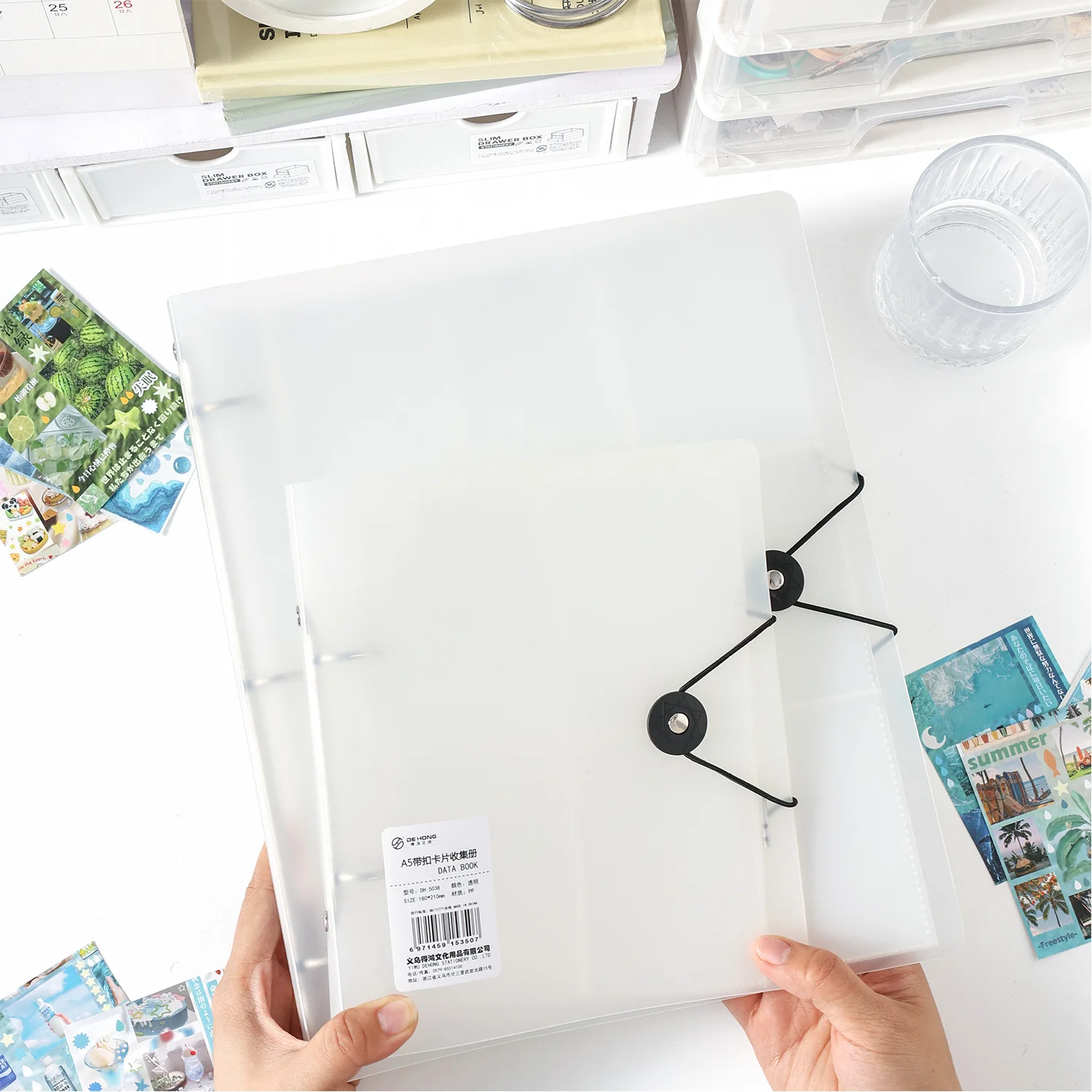 Classic Simple Transparent Storage Album, Card Holder Memory Book for Scrapbook Collectible Organizing