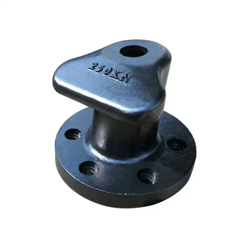 2025Custom T Head Bollard Casting Iron Steel Single Pillar Marine Mooring Bollard