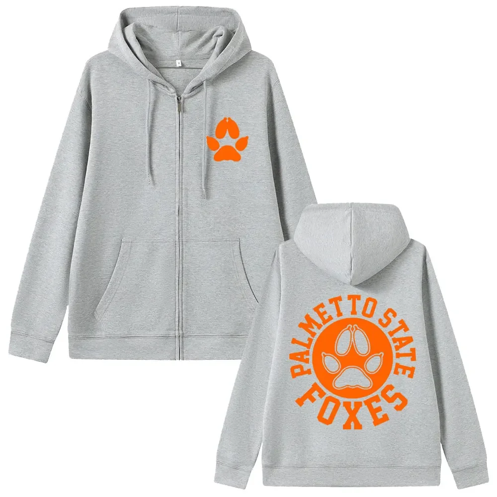 All for The Game The Foxhole Court Palmetto State Foxes Logo جرافيك قلنسوة بسحاب Josten طباعة معطف رجالي موضة زمم هوديس #2