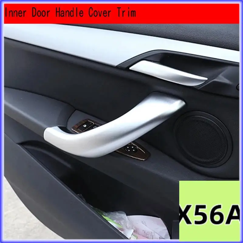 

QB-4Pcs ABS Car Inner Door Handle Cover Trim For BMW X1 F48 2016-2019 X2 F47 2018-2020