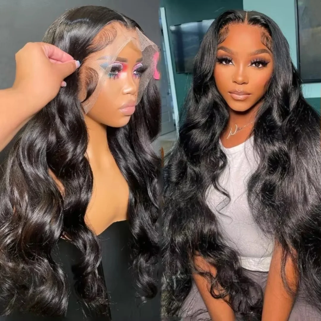 

13x4 13x6HD Lace Body Wave Human Hair Wigs 100% Human Hair 30 40 Inch Lace Frontal Wig Pre Plucked 200% Density Brazilian Hair