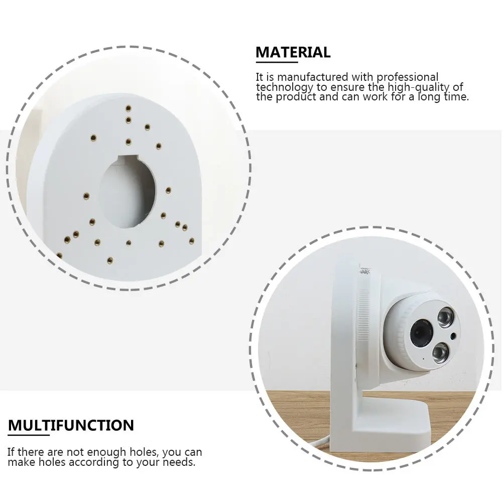 

1pc Camera Mount Bracket L Shape Wall Mount For Outdoor Indoor Security Camera Abs Holder For Dome Surveillance System Bracket