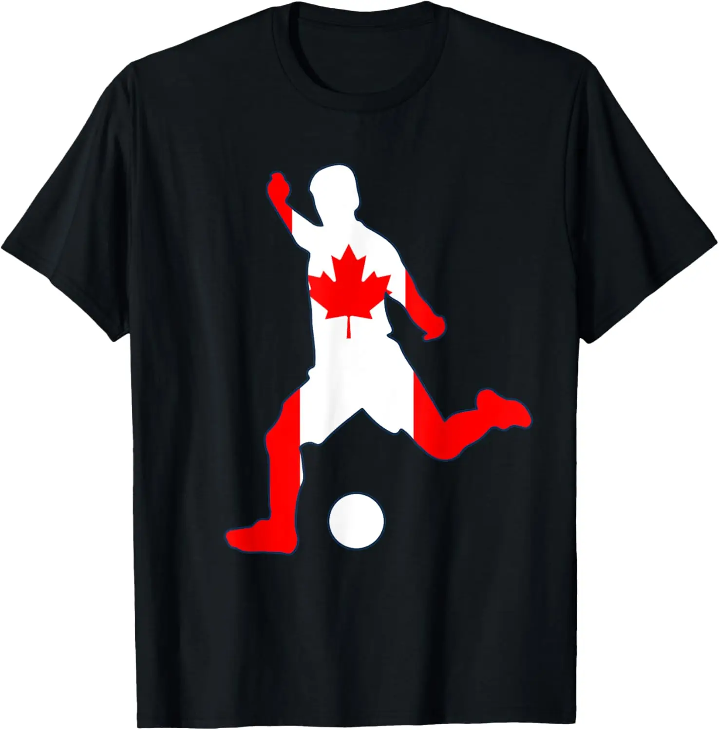 

Canada Flag Soccer Player Canadian Pride T-Shirt