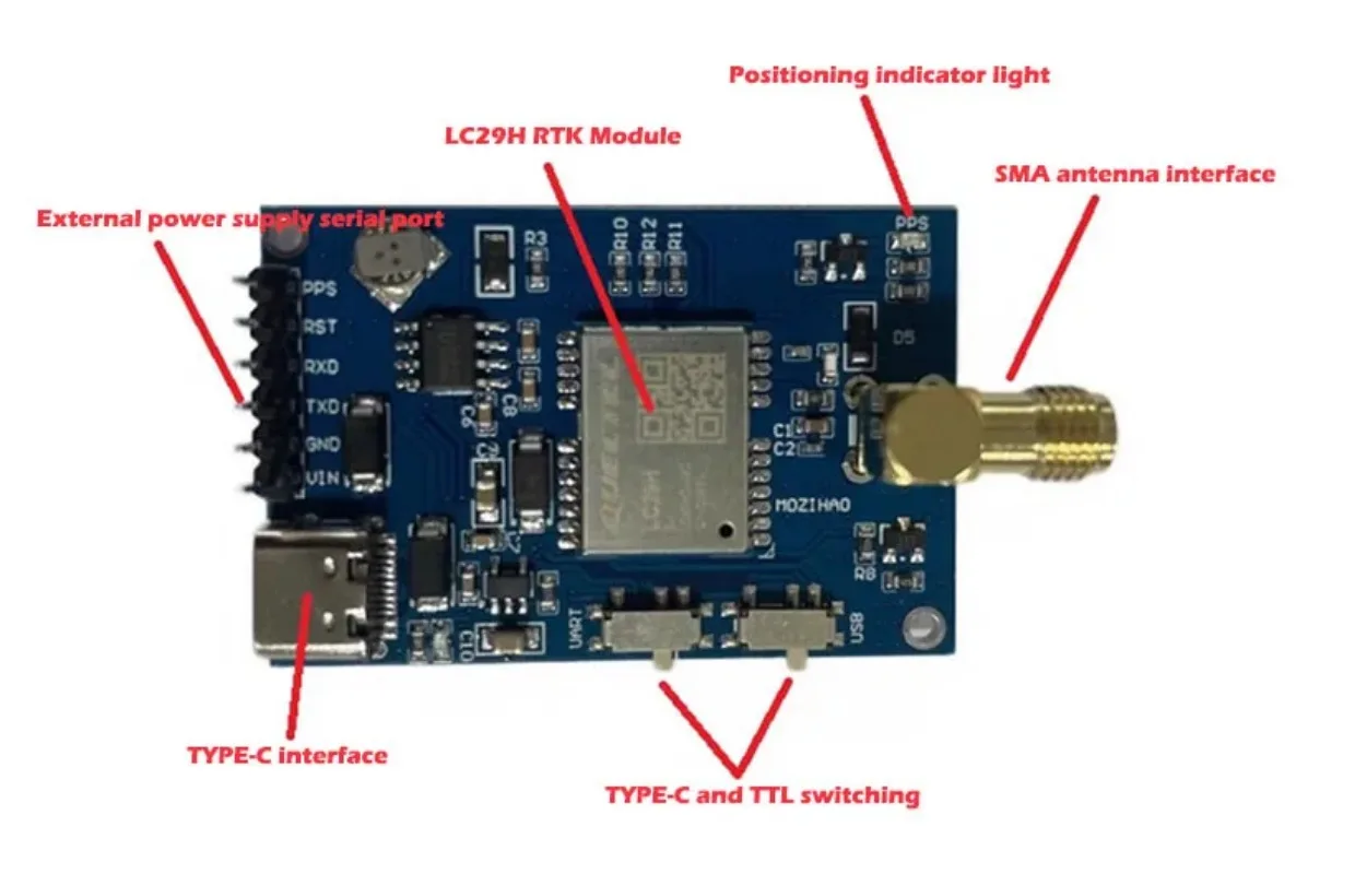 LC29H RTK GNSS Module - High Precision GPS Positioning Dual Frequency L1+L5 BDS Dual System for Enhanced Accuracy