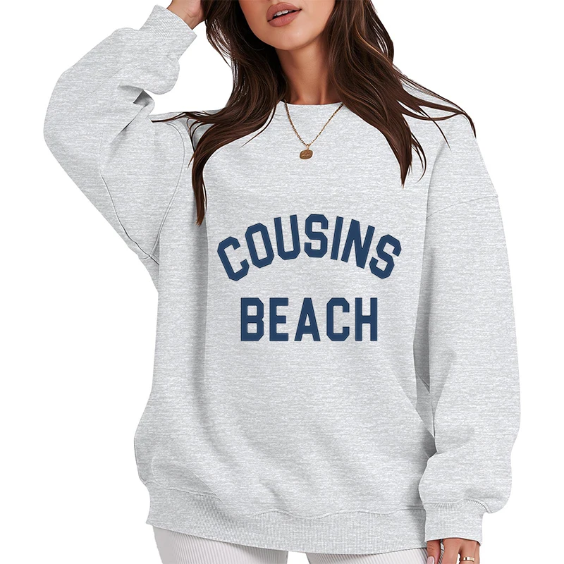 O verão eu virou bonito-cousins praia hoodies feminino menina o-pescoço outono inverno pulôveres gráficos moletom presente para fãs