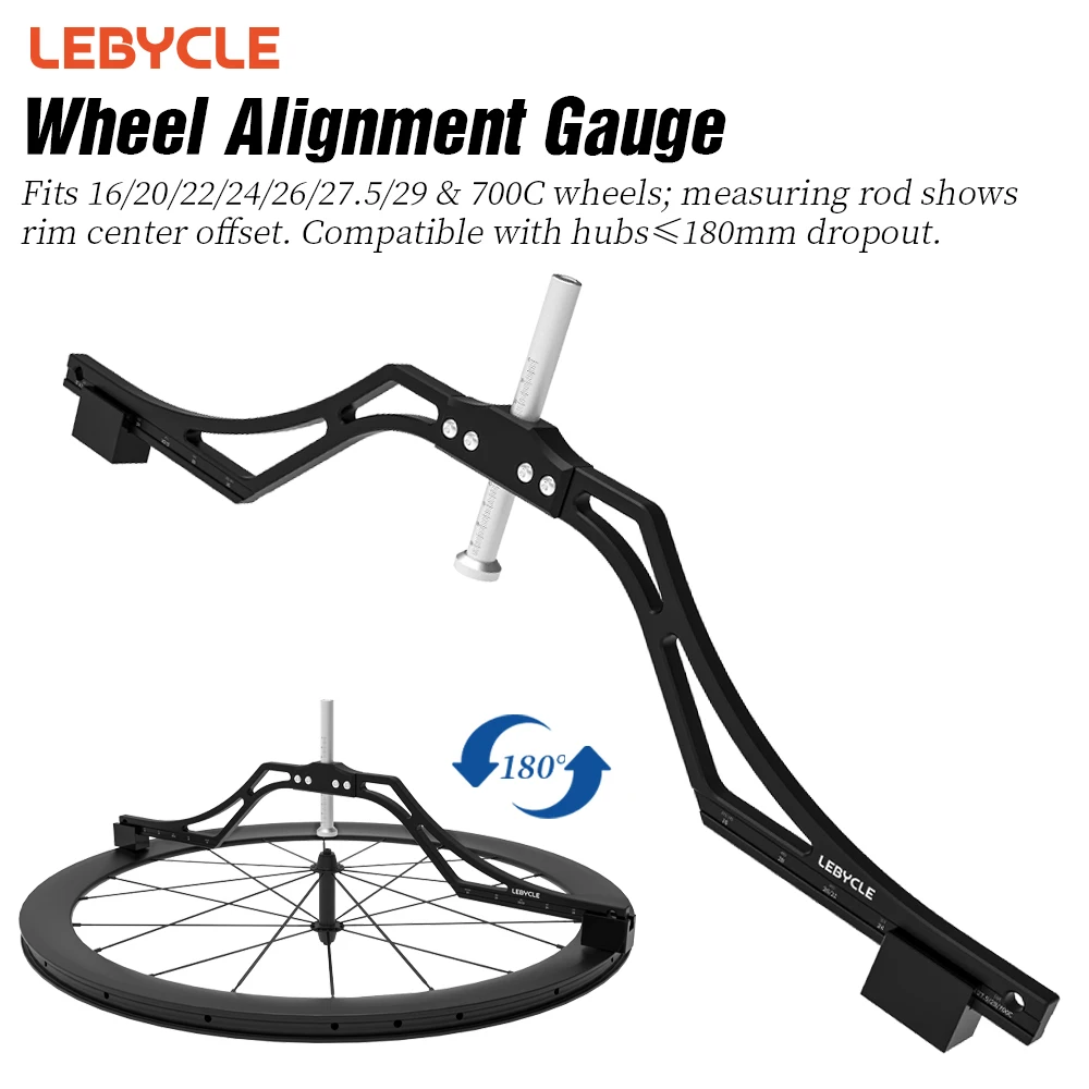 

LEBYCLE Bike Wheel Center Gauge For 16 "To 29" 700C Wheelsets Bike Rim Center Positioning Wheel Bow Adjustment Correction Tool