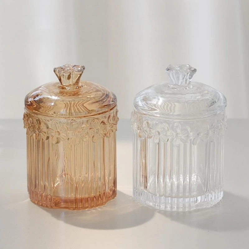 91AC Bunga Stripe Candlestick Silikon Cetakan Epoxy Resin Cetakan Diy Penyimpanan Alat Jar