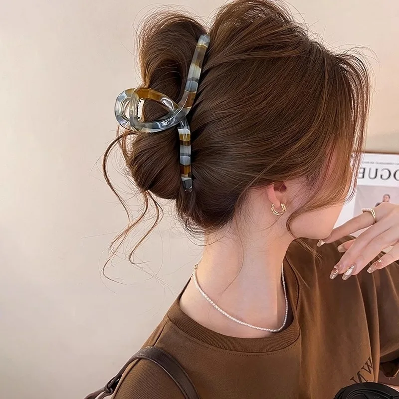 Elegant Bowknot Claw Clip Simple Style Stable Grip Claw Clip Hair Pin Fork Sticks for Hair DIY Accessory Hair Styling image 5