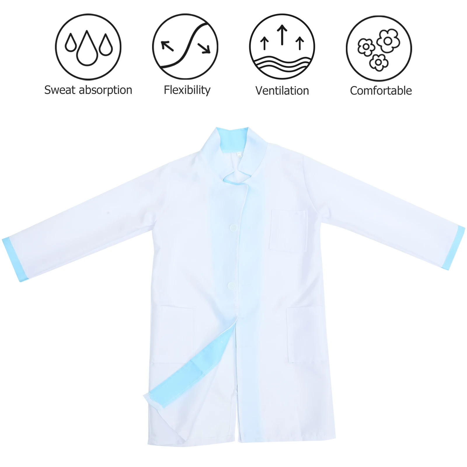 

Kids Doctor Costume Boys Profession Outfit Soft Texture Comfortable Wear Role Play Halloween Party Stage Performance