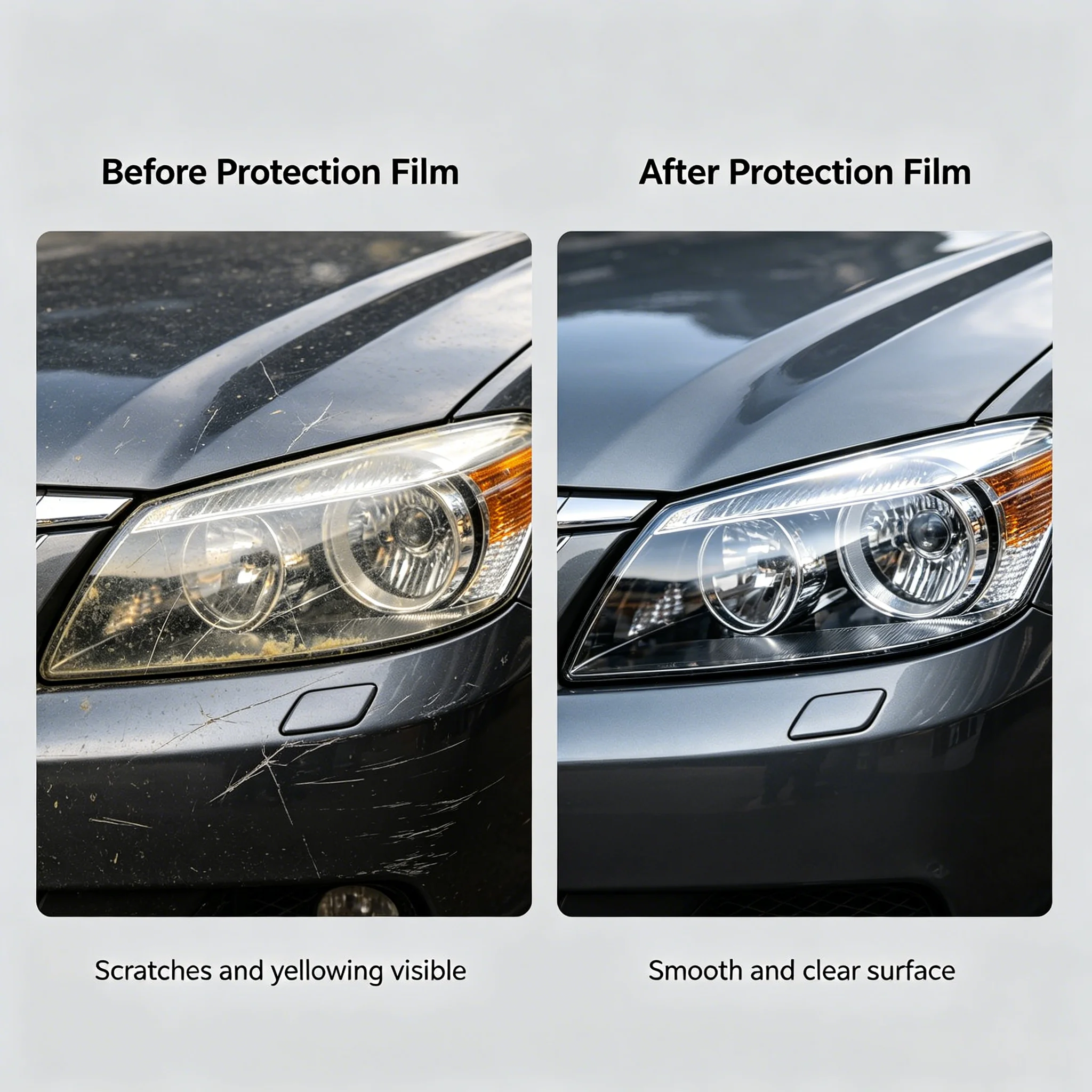 For Renault Megane 4 (2017-2024) Car Headlight Protective Film Auto Headlamp Cover Restoration Transparent Black TPU Sticker