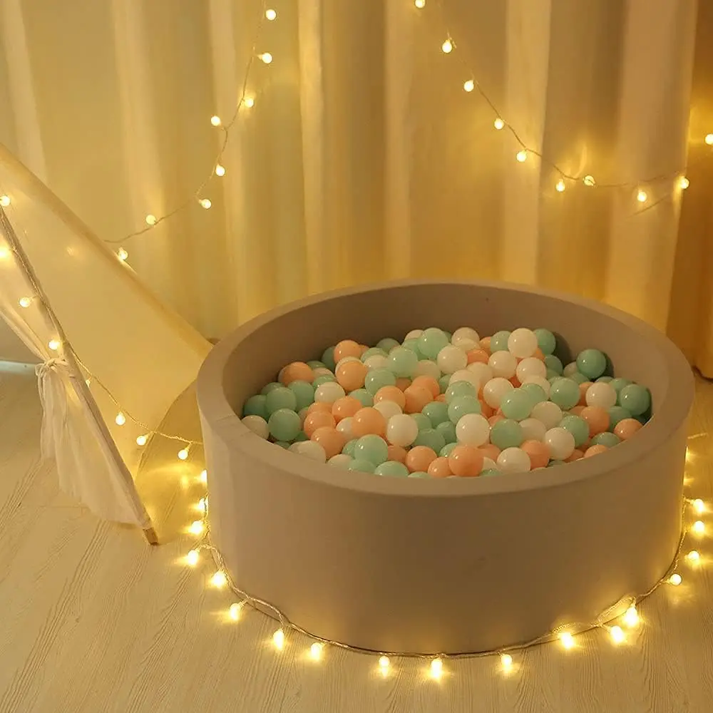 Bolas de bolinhas para crianças, bolas de plástico para bolinhas, cercadinho, piscina, decoração de festa pastel para bebês, rosa + verde + branco 100 bolas