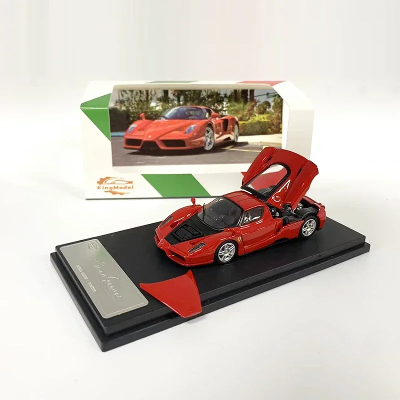 

Игрушечная модель автомобиля Enzo Fera из металлического сплава, модель 1:64, литье под давлением, Коллекция спортивных автомобилей-классическая красная