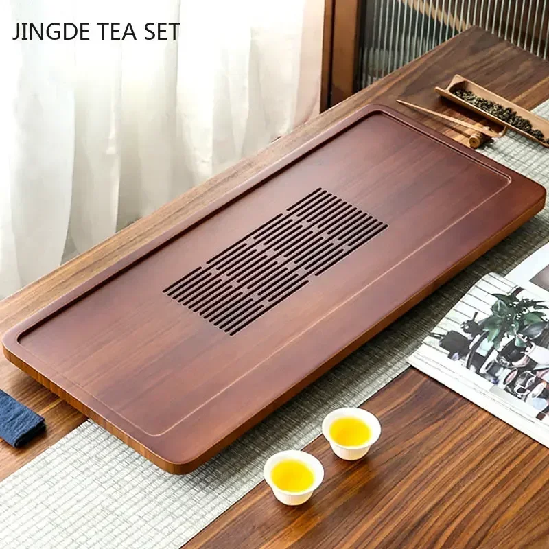 High Quality Bamboo Tea Tray Household Drawer Water Storage Drainage Tray Chinese Tea Set Supplies Tradition Teaware Tea Table