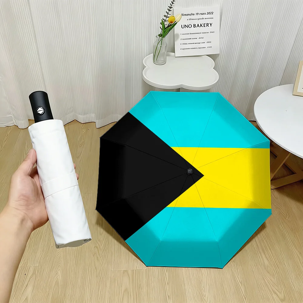 

Автоматический складной зонт с флагом Багамских островов, водонепроницаемый, ветрозащитный, компактный, для путешествий