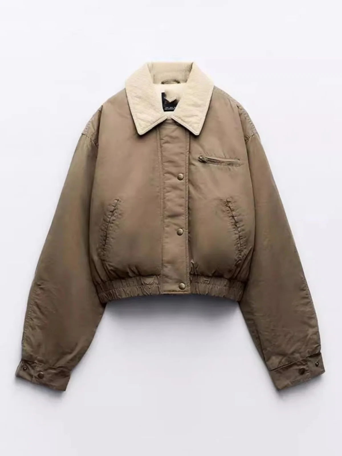 Cappotto da donna Faionable con colletto in pelle cerata Jaet pilota da donna della nuova primavera Colore Blo Capispalla Ne Regular Fit