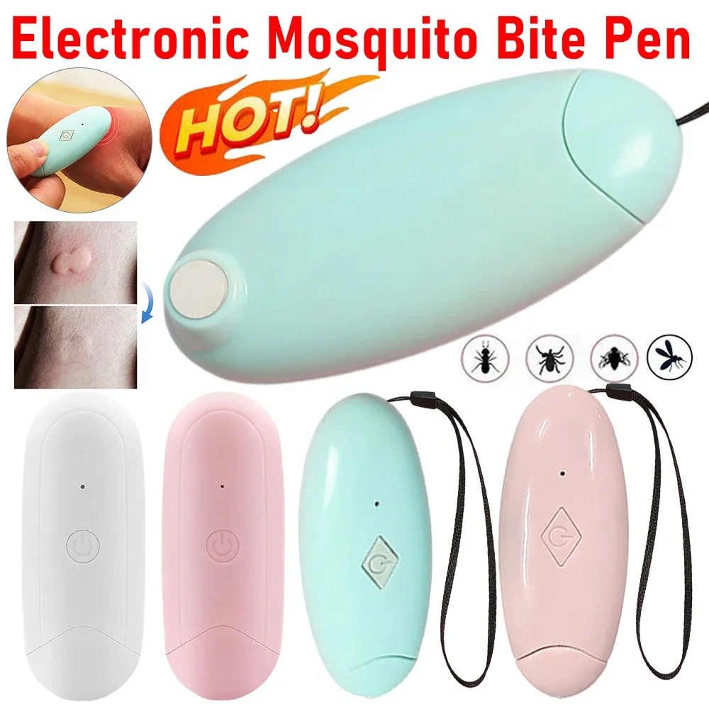 Electronic Mosquito Bite Pen Natural Portable Mosquito Insect Bite Relieve Itching Pen Anti-Itch Pen for Camping Travel Outdoor