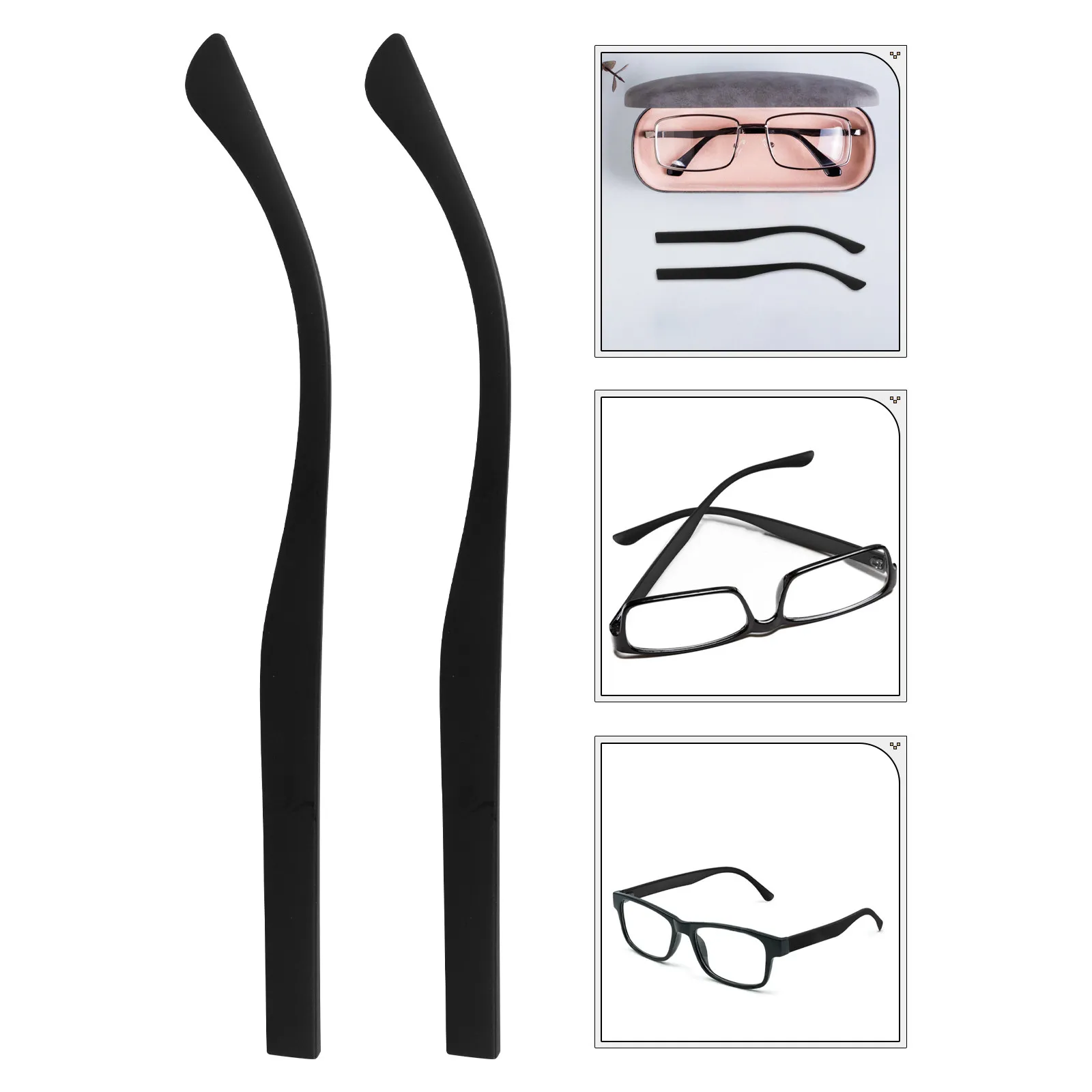 

1Pair Eyeglass Replacement Temple Anti Slip Design Sunglasses Reading Glasses Parts Eyeglasses Arms Replacement