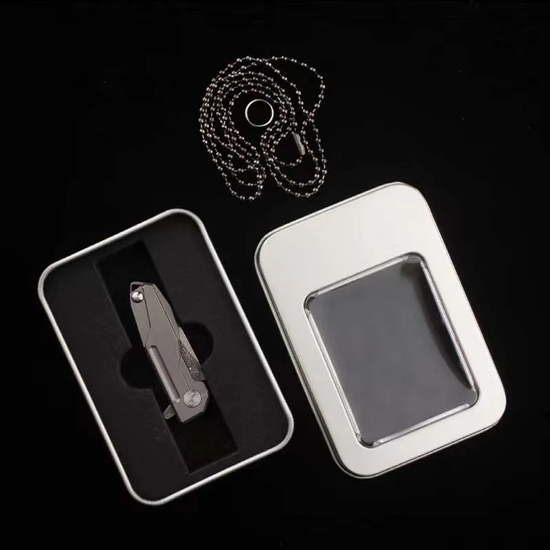 New Outdoor Titanium Alloy Folding Knife High Hardness D2 Steel Outdoor Knife Portable Knife Mini Knife Home Gift Essential