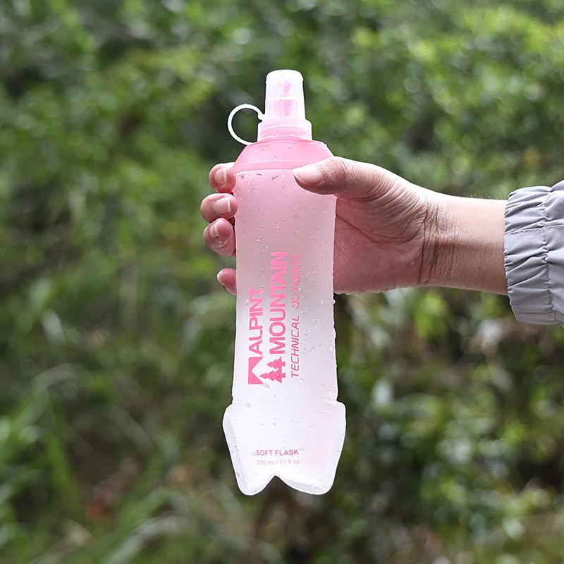 500ml Soft Flask TPU Running Water Bottle Collapsible Foldable Leak-Proof Leakproof Hydration Pack Running Vest BPA Free - view 3