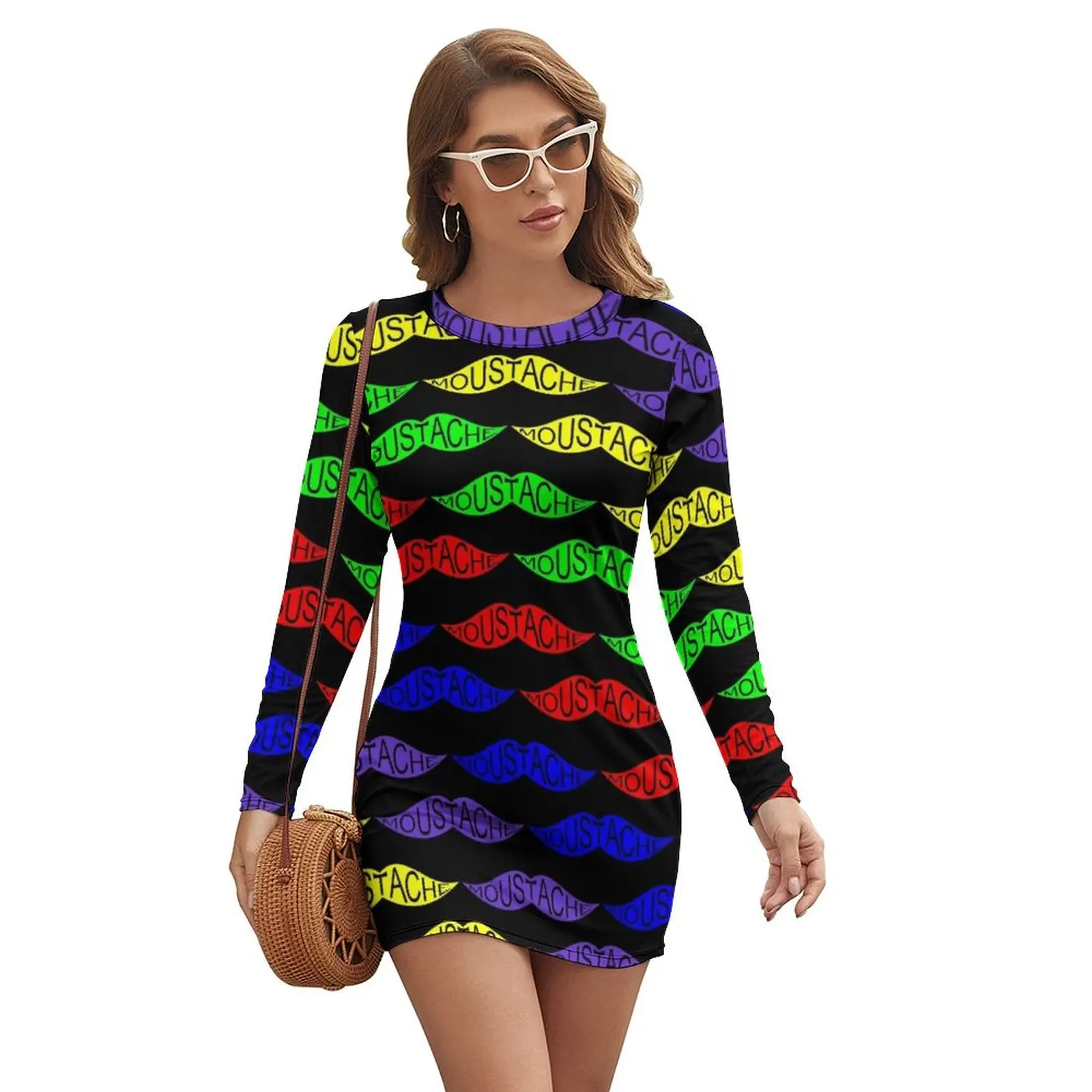 

Moustache Long-sleeved Dress Beachwear summer dress woman 2024 summer dress korean women Summer skirt