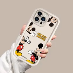 Phone Case for Redmi A2 9C 10 9A 12C 10A A1 10C 12 Disney Mickey Minnie Square Liquid Soft Cover Bumper