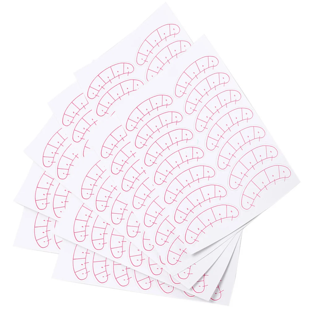 

10 Sheets Eyelash Practice Paper Training Stickers Professional Beauty Salon Extension Supplies Isolation Grafted Eyelashes