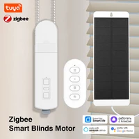 Tuya Zigbee-Motor de cortina eléctrica inteligente, cadena para persianas enrollables, sistema de interruptor de cortina con cuentas y Panel Solar, Alexa y Google Home