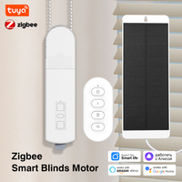 Tuya Zigbee Smart Electric Curtain Motor Chain Roller Blinds Pull Bead Curtain Switch System With Solar Panel Alexa Google Home