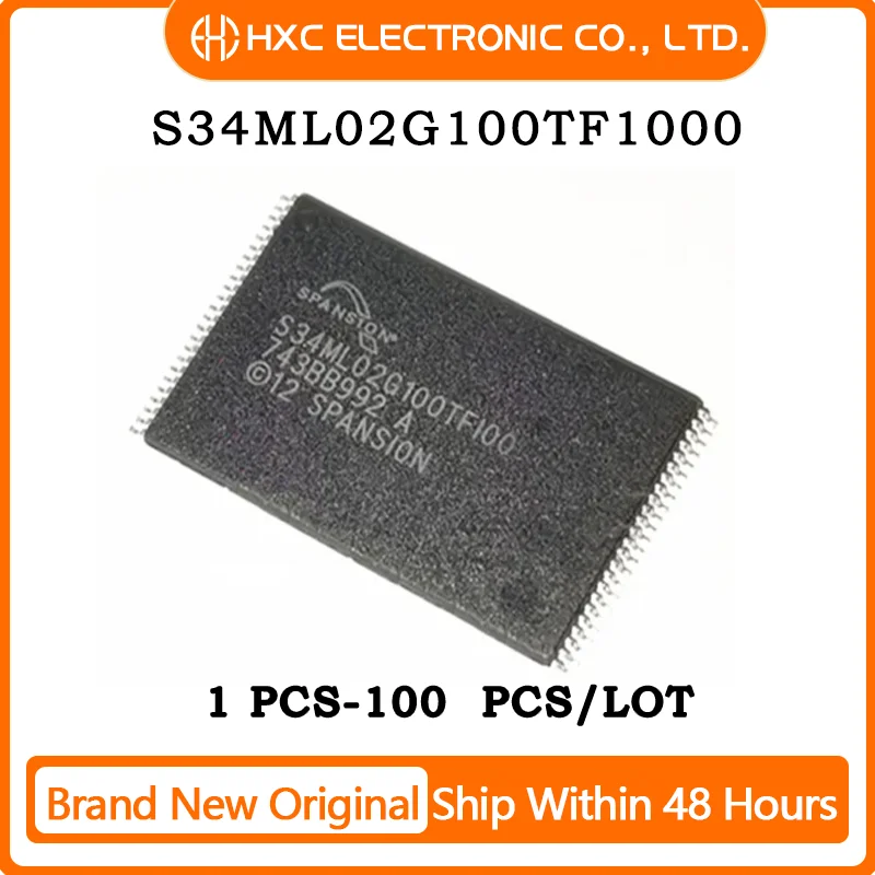 1PCS/10PCS/50PCS/100PCS S34ML02G100TF100 Brand New Original IC Chip