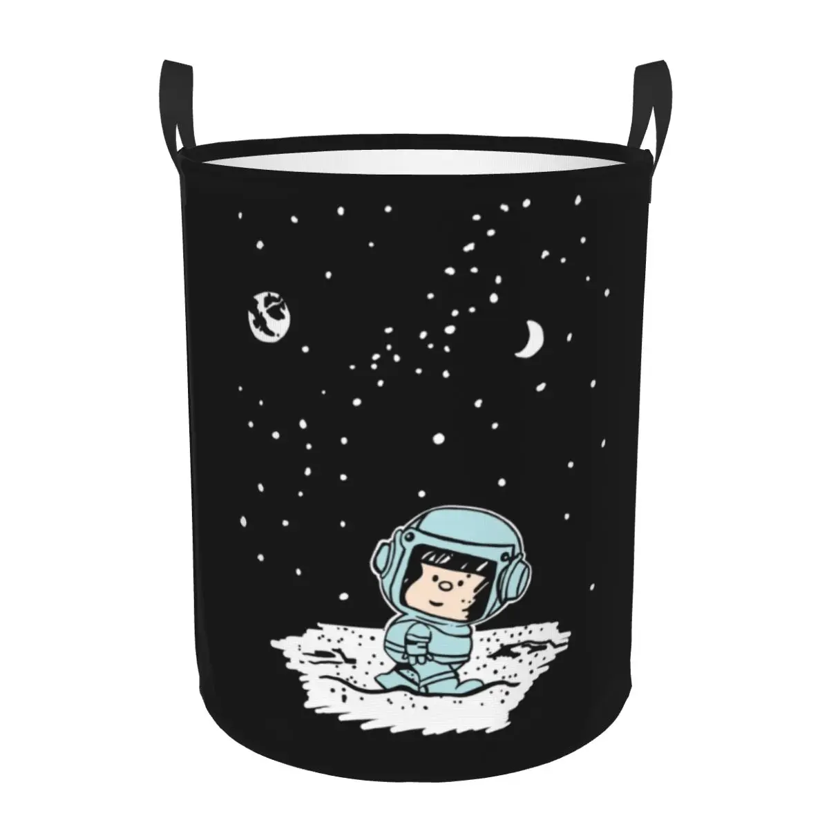 Custom Space Astronaut Mafalda Laundry Hamper Large Clothes Storage Basket Quino Comics Cartoon Toys Bin Organizer for Kids