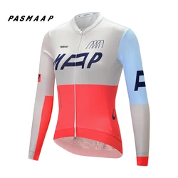 2024 PASMAAP maglia da Ciclismo manica lunga Pro Team Jersey MTB abbigliamento da bici da strada Maillot Ciclismo Hombre camicie da bicicletta traspiranti