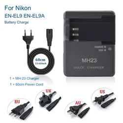 MH-23 MH23 Charger for Nikon EN-EL9 EN-EL9A L Battery D8000;D5000;D3000;D60;D40;D40X Camera MH23 ENEL9