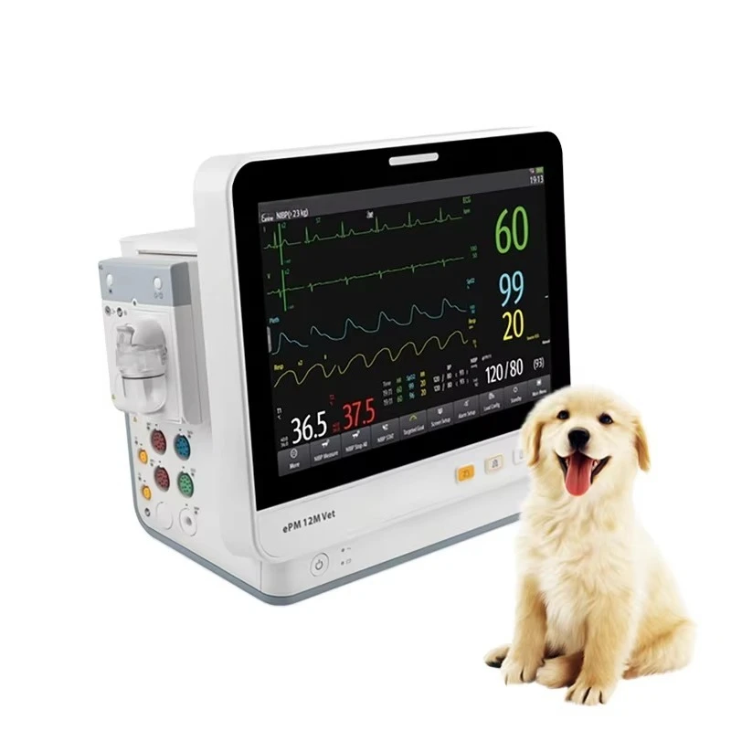 EPM 12M Vet Multi-parameter Veterinary Patient Monitor 12.1 Portable Class II Medical Equipment CE Certified