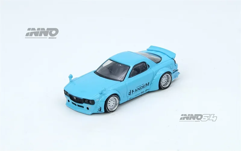 

Предпродажа IN64-RX7FDP-TIFBLU INNO 1:64 RX7 FD3S PANDEM ROCKET BUNNY Синяя литая модель автомобиля Коллекция миниатюрных моделей