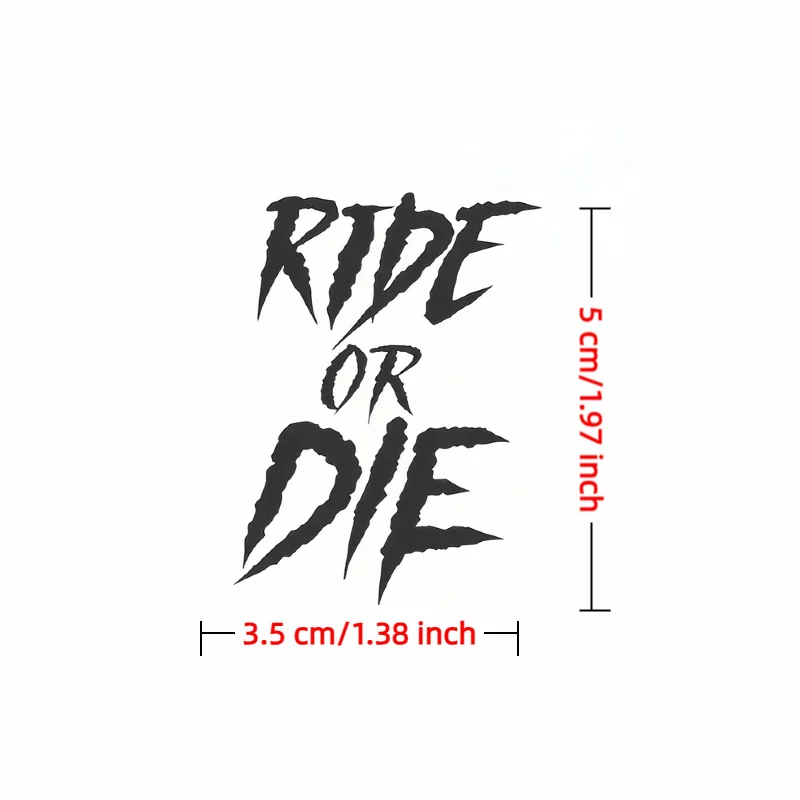 1 ملصق دراجة "Ride and Die" PVC مقاوم للماء، مناسب للأنبوب العلوي لدراجة الطريق، أنبوب الرأس، الإطار، مخصص في الهواء الطلق #4