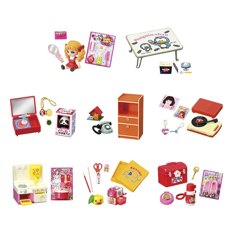 Disponibile Re-Ment Genuine Showa Retro Memories My Room Scena in miniatura Colleziona modello d'azione Scatola cieca Regali a sorpresa