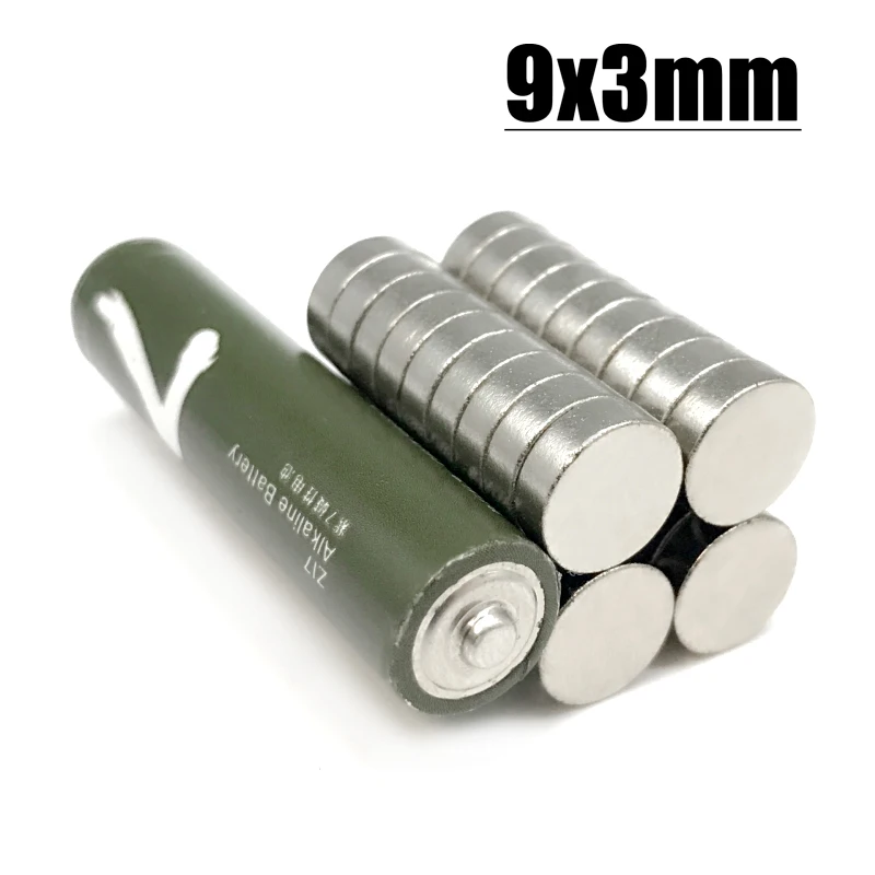 10~200pcs Pcs 9x3 Neodymium Magnet 9mm x 3mm N35 NdFeB Round Hook Tool Home Decor Diy Craft Imanes Disc 9*3 imanes