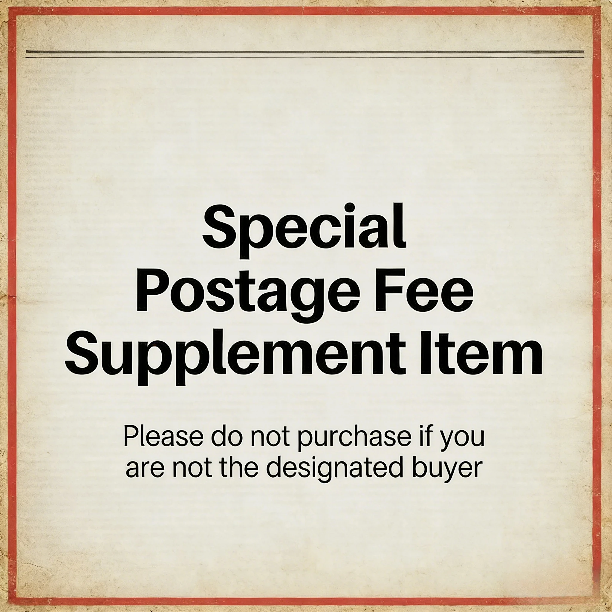 Special link, Please do not place an order at this link without permission