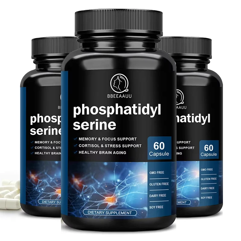 

BBEEAAUU Phosphatidylserine Capsules Support Brain Health Healthy Brain Aging ,Cortisol,Stress, Memory and Focus Health