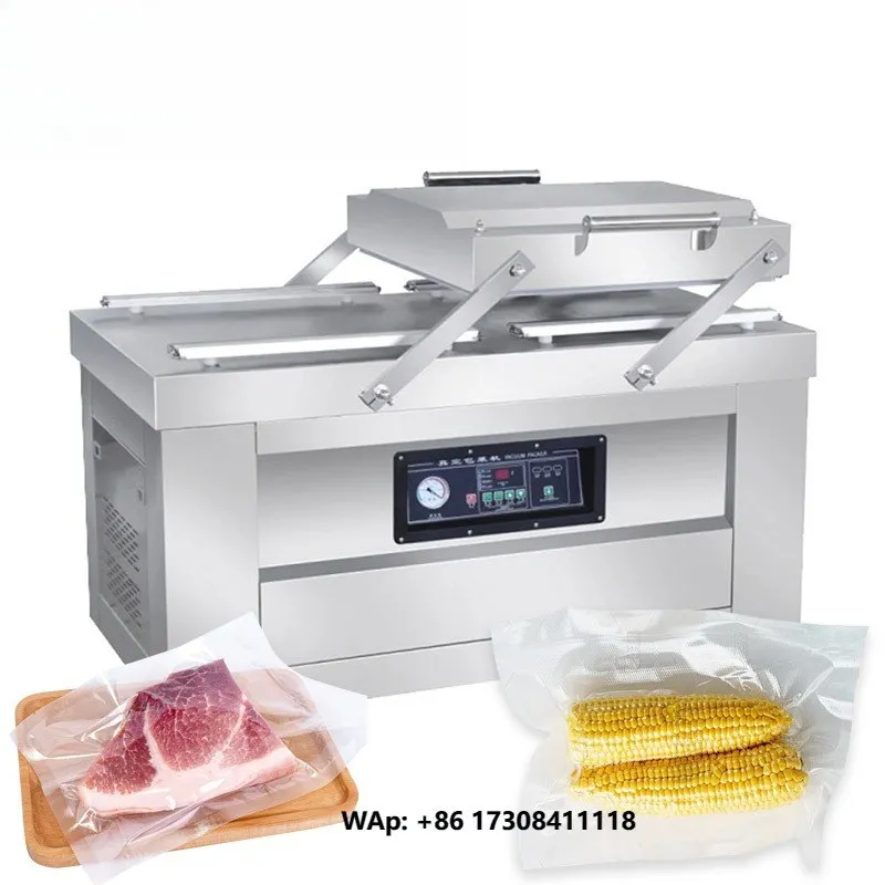 Dz700 Dz800 Dz9002sc Dz1000 Double Chamber Vacuum Packing Machine 800mm Food Industrial Vacuum Sealer Packaging Machine