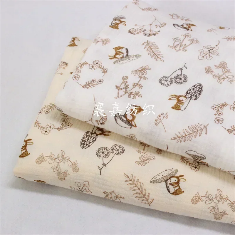 10M/5M/3M/1M Double Layer Cotton Gauze Cartoon Bedding Fabric Materials for Sewing Accessories  Article De Couture