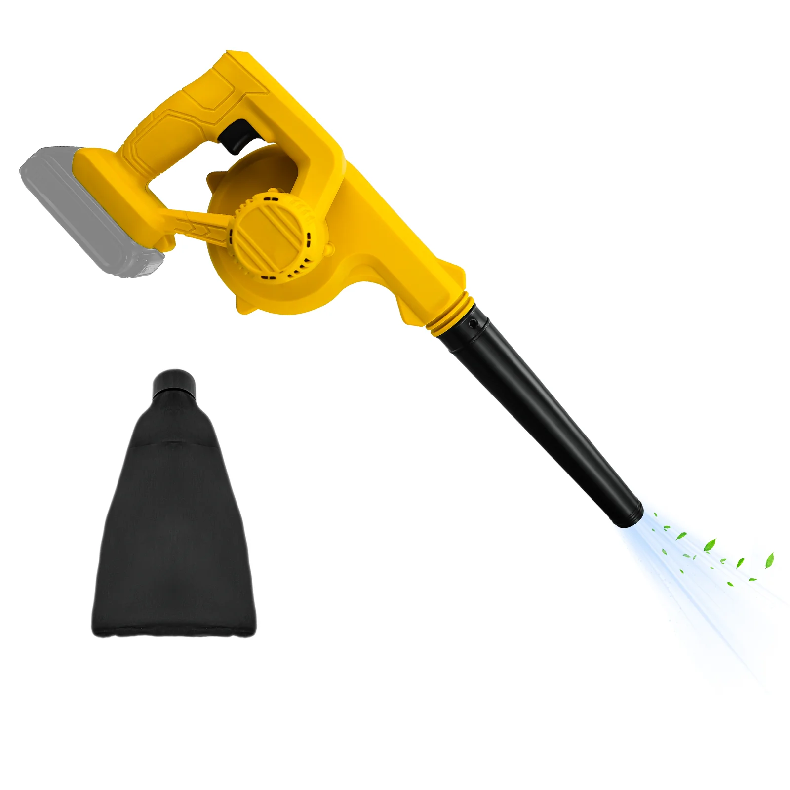 

Беспроводная воздуходувка-пылесос 2-в-1 для стройплощадок, электрический инструмент для сдувания листьев, совместимый с аккумулятором Dewalt 20V